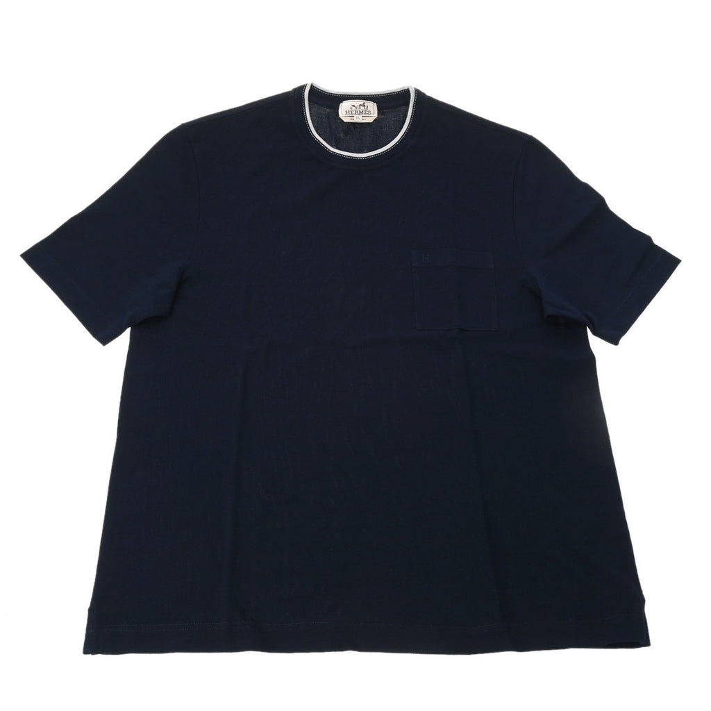 エルメスクルーネック Tシャツ サドルステッチ XXLサイズ マリン メンズ コットン100％ 半袖Ｔシャツ - HERMES – 銀蔵オンライン