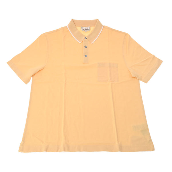 HERMES エルメス ポロシャツ サドルステッチ 半袖 サイズXXL 黄色 - メンズ コットン100％ ポロシャツ 新同 中古 銀蔵