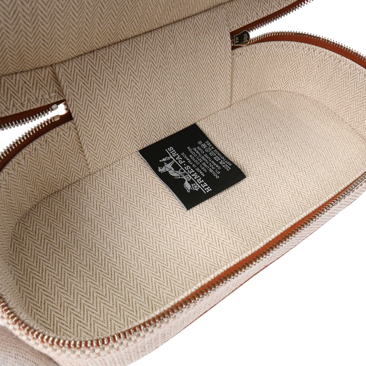 エルメスポーチ エスカル コニャック シルバー金具 レディース トワル