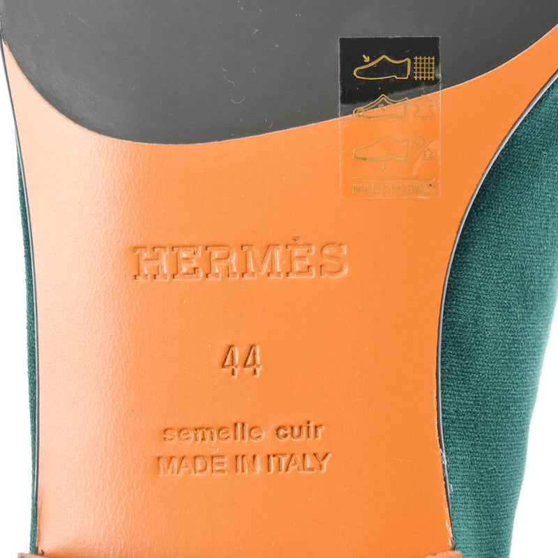 HERMES エルメス パリ サイズ44 ヴェールフォンセ メンズ ベロア モカシン 新品 銀蔵