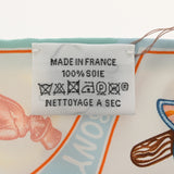 HERMES エルメス ツイリー FUNNY ICE CREAM アクア/オレンジ/イエロー - レディース シルク100％ スカーフ 未使用 銀蔵