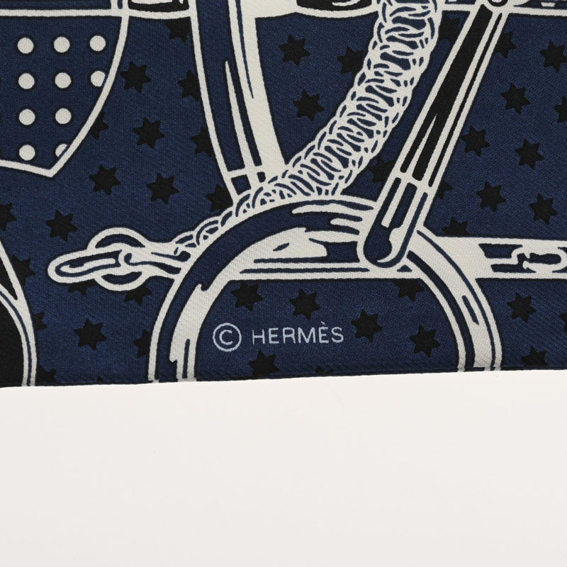 HERMES エルメス ツイリー Eperon d'Or Bandana マリン/ヴェールソージ/白 - レディース シルク100％ スカーフ 未使用 銀蔵