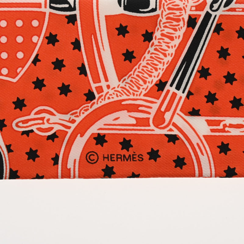 HERMES エルメス ツイリー Eperon d'Or Bandana ヴァーミリオン/グリペルル/白 - レディース シルク100％ スカーフ 未使用 銀蔵