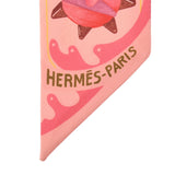 HERMES エルメス ツイリー FUNNY ICE CREAM ローズプードル/コライユ 064109S レディース シルク100％ スカーフ 新品 銀蔵