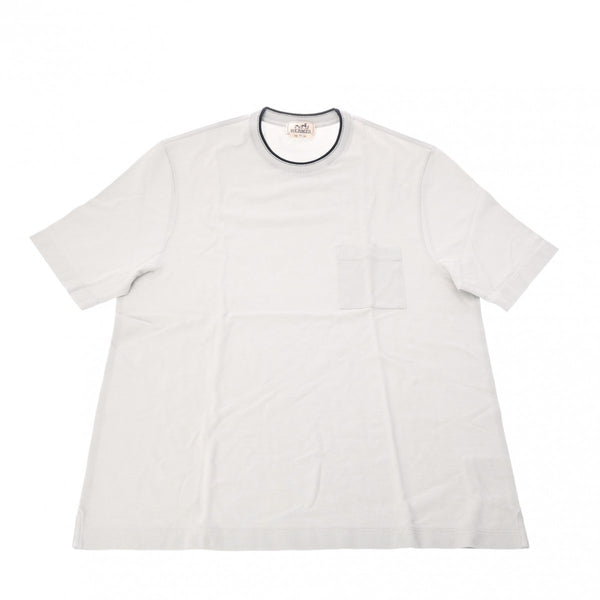 HERMES エルメス クールネック Tシャツ サイズXXL グレー メンズ コットン100％ 半袖シャツ 新品 銀蔵