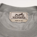 HERMES エルメス メンズカットソー 長袖 サイズXL グレー レディース カシミヤ80%/シルク20% カットソー 新品 銀蔵