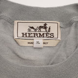 HERMES エルメス メンズカットソー 長袖 サイズXL グレー レディース カシミヤ80%/シルク20% カットソー 新品 銀蔵