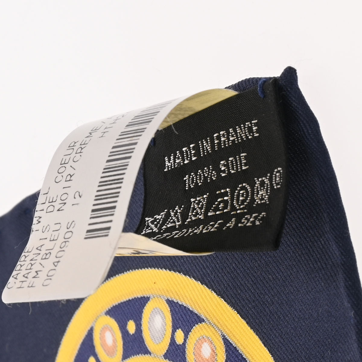 エルメスカレ 90 HARNAIS DE COEUR ブルーノワール/クレーム