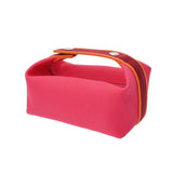 HERMES エルメス ブリッドアブラック PM ハイビスカス シルバー金具 レディース コットン100％ ポーチ 新品 銀蔵