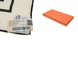 HERMES エルメス カレジェアン 船乗りのタトゥー バンダナ 白/黒 ユニセックス カシミア70％ シルク30％ ブランド小物 新品 銀蔵