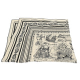 HERMES エルメス カレジェアン 船乗りのタトゥー バンダナ 白/黒 ユニセックス カシミア70％ シルク30％ ブランド小物 新品 銀蔵