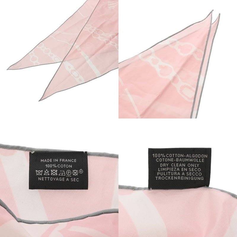 HERMES エルメス ロザンジュ 宮廷の馬具 ギモーヴ/白 レディース シルク100％ スカーフ 未使用 銀蔵