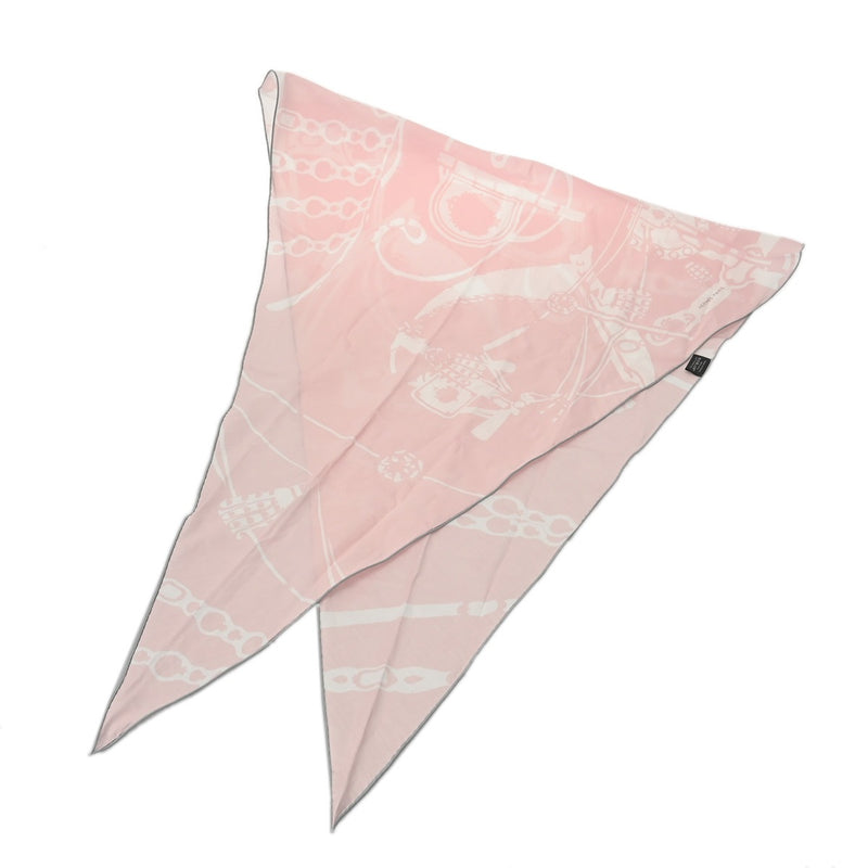 HERMES エルメス ロザンジュ 宮廷の馬具 ギモーヴ/白 レディース シルク100％ スカーフ 未使用 銀蔵