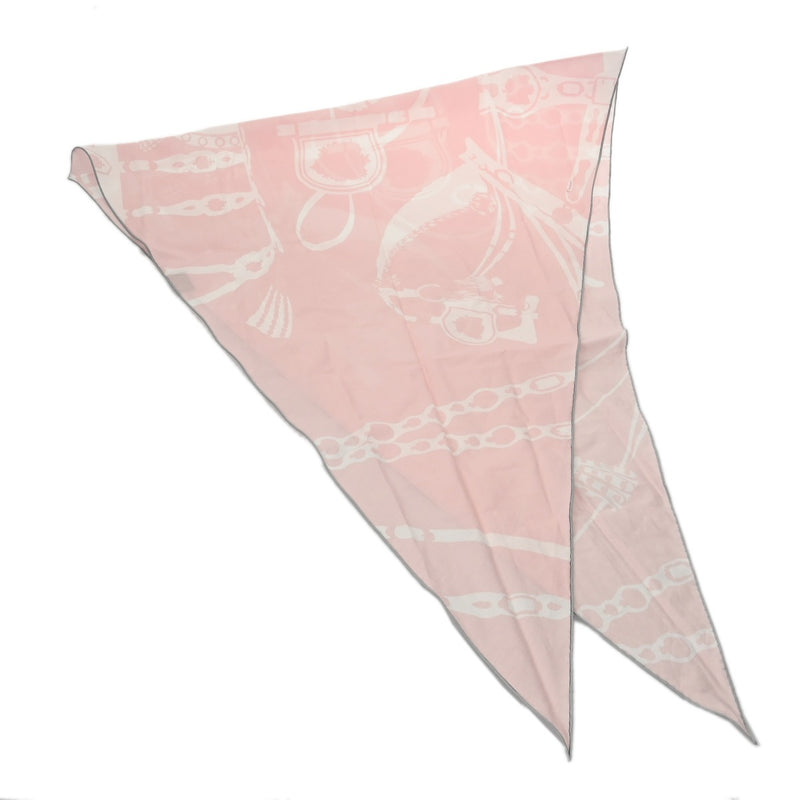 HERMES エルメス ロザンジュ 宮廷の馬具 ギモーヴ/白 レディース シルク100％ スカーフ 未使用 銀蔵