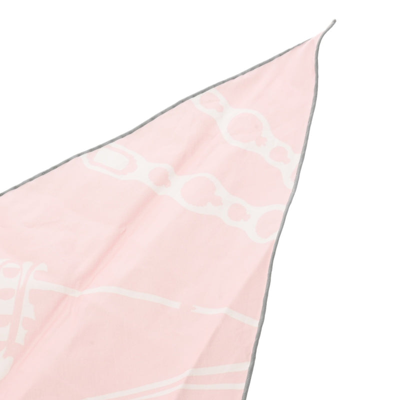 HERMES エルメス ロザンジュ 宮廷の馬具 ギモーヴ/白 レディース シルク100％ スカーフ 未使用 銀蔵