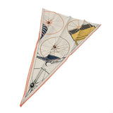 HERMES エルメス ロザンジュ アトゥベルリンヌ シルバー/コライユ/イエロー レディース シルク100％ スカーフ 未使用 銀蔵