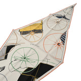 HERMES エルメス ロザンジュ アトゥベルリンヌ シルバー/コライユ/イエロー レディース シルク100％ スカーフ 未使用 銀蔵