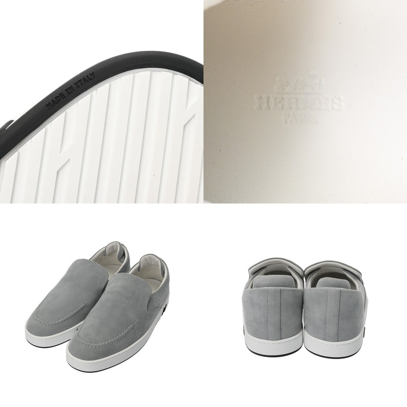 HERMES エルメス キディ 42.5 グリニュアージュ メンズ シェーヴルヴェロア スニーカー 新品 銀蔵