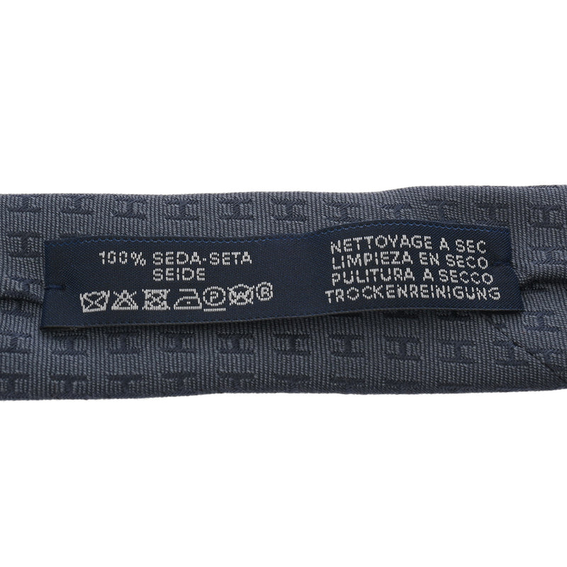 HERMES エルメス H織り ブルーフサール メンズ シルク100％ ネクタイ 新品 銀蔵