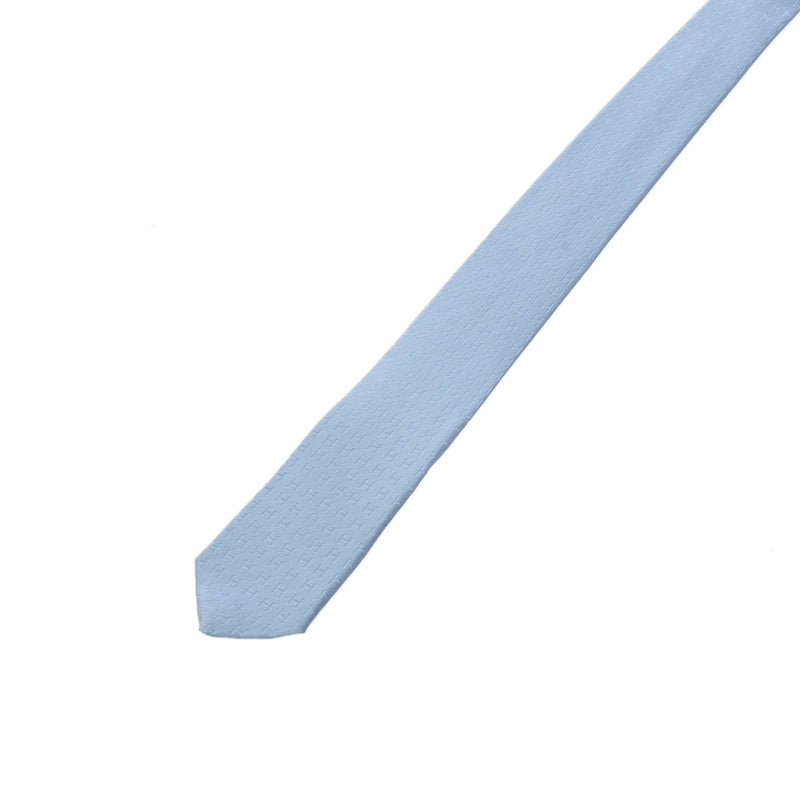 HERMES エルメス H織り ブルーシエル メンズ シルク100％ ネクタイ 新品 銀蔵