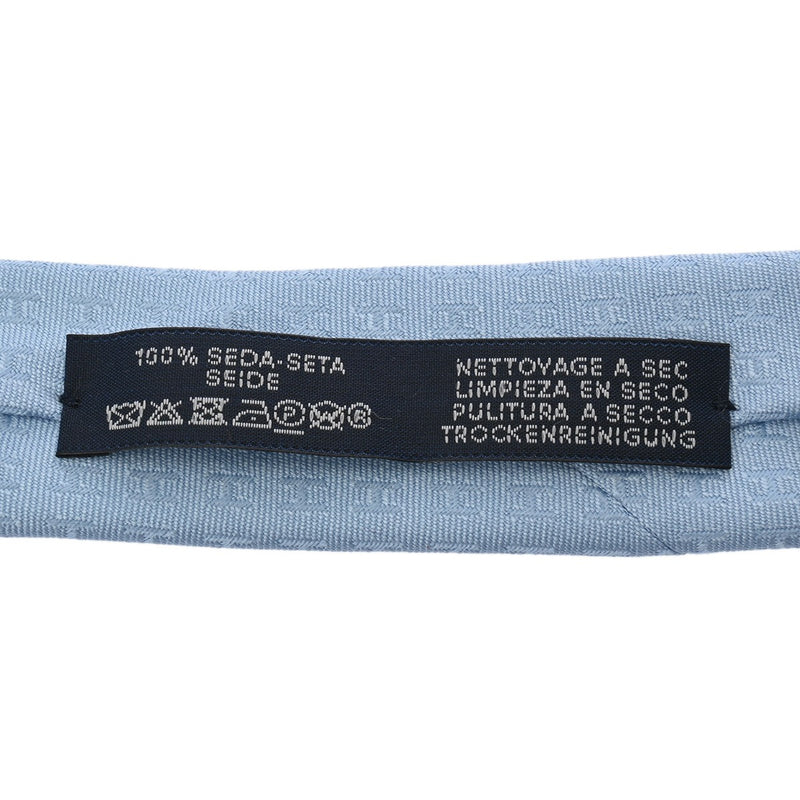 HERMES エルメス H織り ブルーシエル メンズ シルク100％ ネクタイ 新品 銀蔵