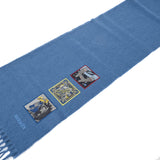 HERMES エルメス カシミヤマフラー バッジソワ ブルーホライゾン レディース カシミヤ100％ マフラー 未使用 銀蔵