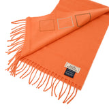 HERMES エルメス カシミヤマフラー バッジソワ オレンジ レディース カシミヤ100％ マフラー 未使用 銀蔵
