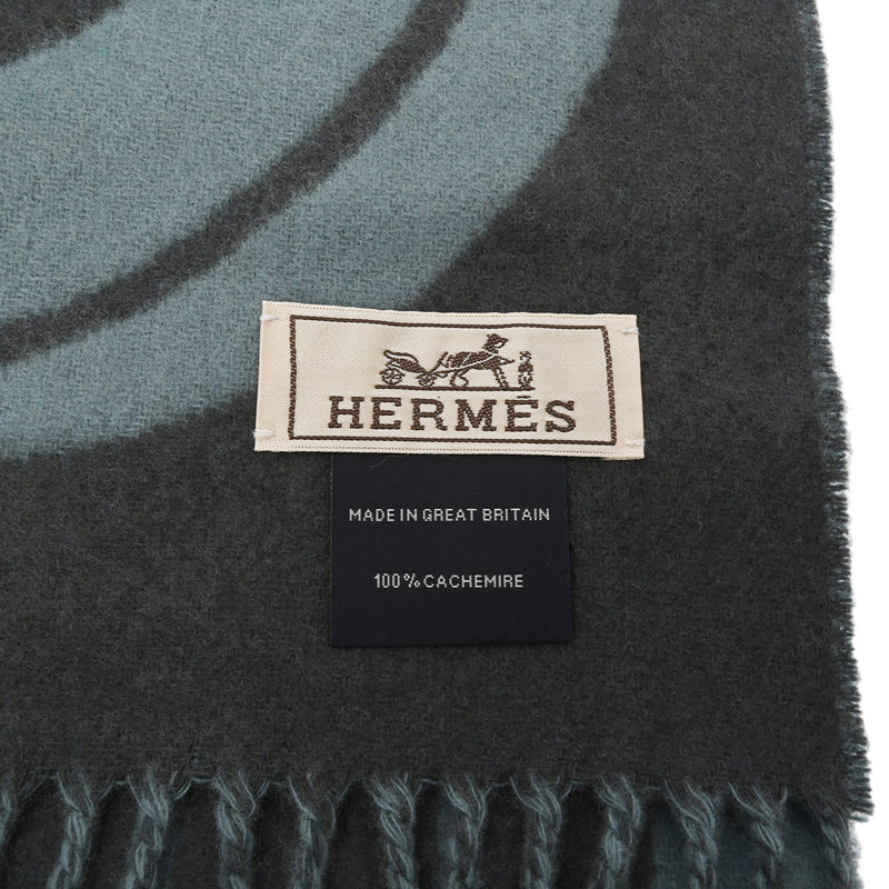 HERMES エルメス マイヨン TGM ユーカリプテュス/オラージュ レディース カシミヤ100％ マフラー 未使用 銀蔵