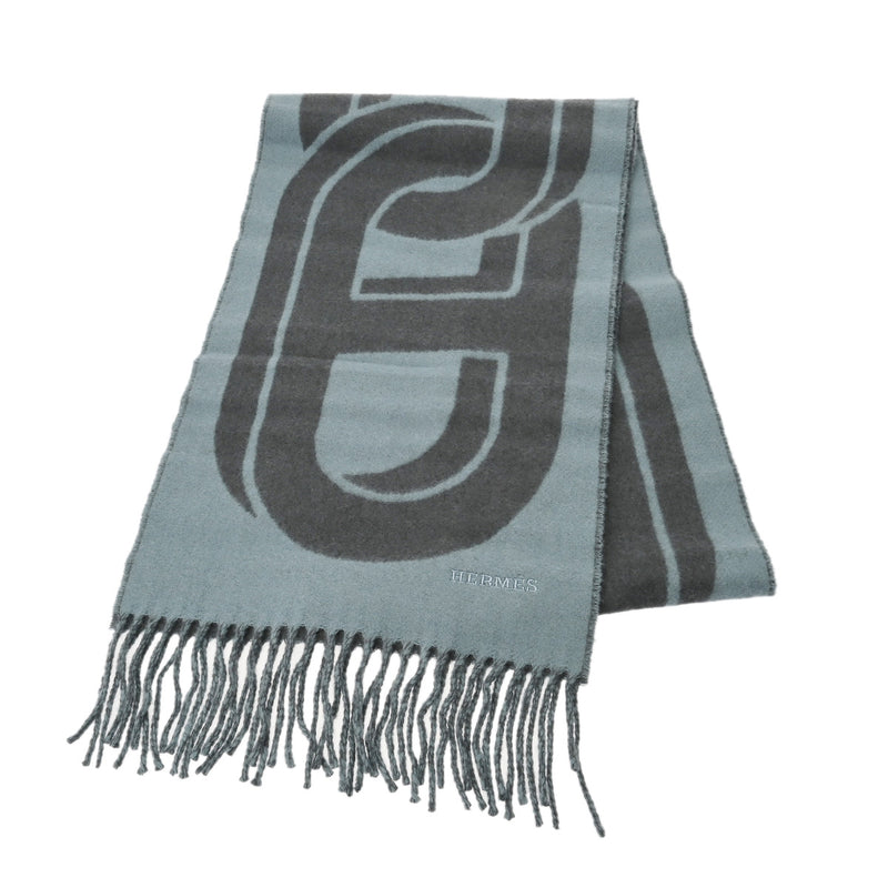 HERMES エルメス マイヨン TGM ユーカリプテュス/オラージュ レディース カシミヤ100％ マフラー 未使用 銀蔵