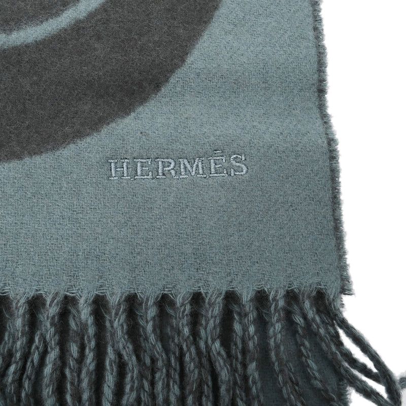 HERMES エルメス マイヨン TGM ユーカリプテュス/オラージュ レディース カシミヤ100％ マフラー 未使用 銀蔵