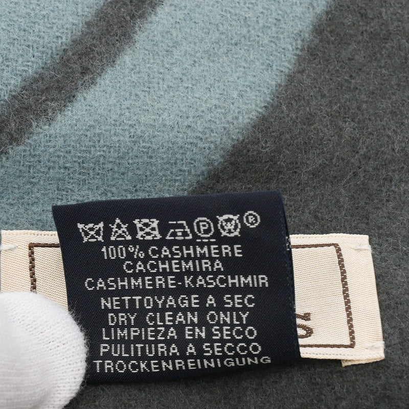 HERMES エルメス マイヨン TGM ユーカリプテュス/オラージュ レディース カシミヤ100％ マフラー 未使用 銀蔵