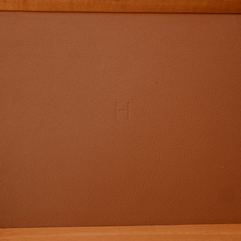 HERMES エルメス トレー アトリウム レクタンギュラー ゴールド ユニセックス マホガニー/トリヨンリス ブランド小物 新品 銀蔵