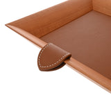 HERMES エルメス トレー アトリウム レクタンギュラー ゴールド ユニセックス マホガニー/トリヨンリス ブランド小物 新品 銀蔵