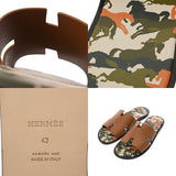 HERMES エルメス イズミール サイズ43 カモフラージュ メンズ カーフ サンダル 新品 銀蔵