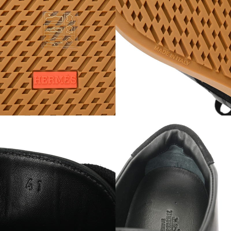 HERMES エルメス ディープ サイズ 41 ブラック メンズ カーフ