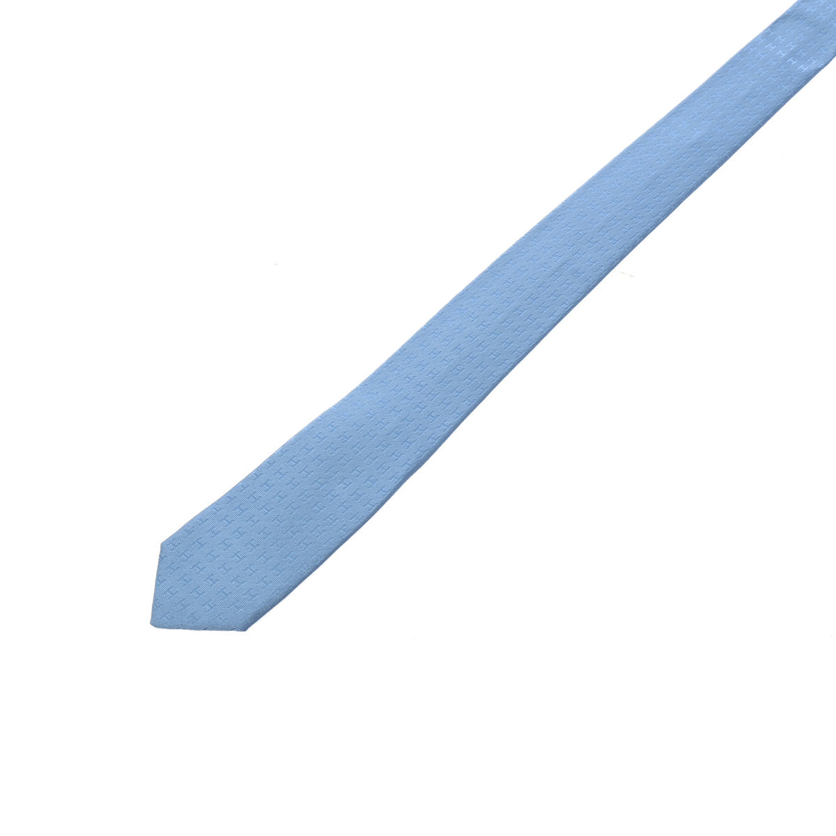 HERMES エルメス H織り ブルー系 メンズ シルク100％ ネクタイ 未使用