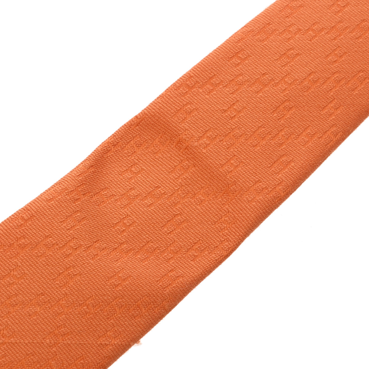HERMES エルメス H織り オレンジ メンズ シルク100％ ネクタイ