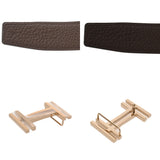 HERMES エルメス H オ カレ サイズ 85cm ショコラ/黒 ゴールド金具 W刻印(2024年頃) メンズ トゴ ボックスカーフ ベルト 新品 銀蔵