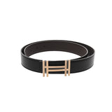 HERMES エルメス H オ カレ サイズ 85cm ショコラ/黒 ゴールド金具 W刻印(2024年頃) メンズ トゴ ボックスカーフ ベルト 新品 銀蔵