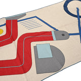 HERMES エルメス レクタングル TOP DEPART ナチュラル/ルージュ/ブルー メンズ カシミヤ70％ シルク30％ マフラー 未使用 銀蔵