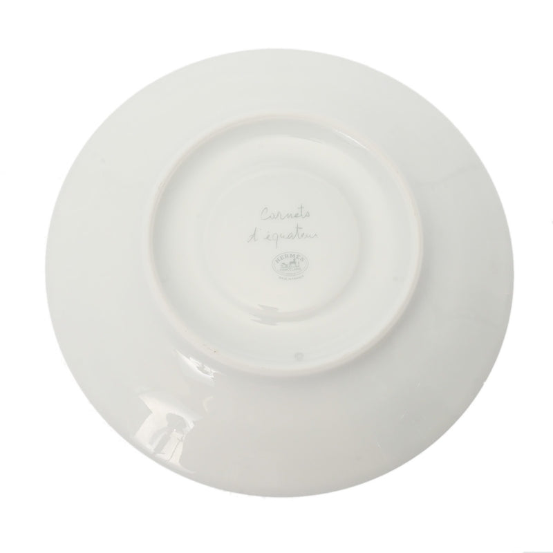 HERMES エルメス コーヒーカップ＆ソーサー 2セット 赤道下のスケッチ グリーン系 ユニセックス 磁器 ブランド小物 新品 銀蔵