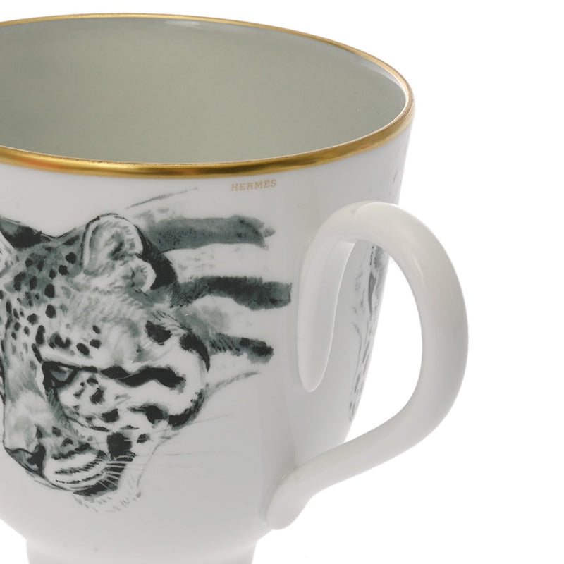 HERMES エルメス マグカップ 赤道下のスケッチ グリーン系 ユニセックス 磁器 ブランド小物 新品 銀蔵