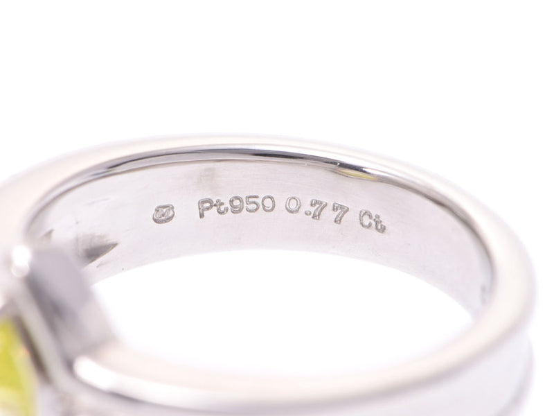 Mikimoto Ring #12.5 Ladies Yellow Diamond 0.77ct/0.17ct PT950 11.4g Ring A Rank Good Condition MIKIMOTO GIA Appraisal Used Ginzo
