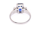 Ring #12 Ladies PT900 Sapphire 2.03ct Diamond 0.34ct 6.1g Ring A Rank Used Ginzo