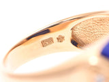 Ring #12.5 Ladies K18YG Lapis Diamond 0.24ct 13.0g Ring A Rank Used Ginzo