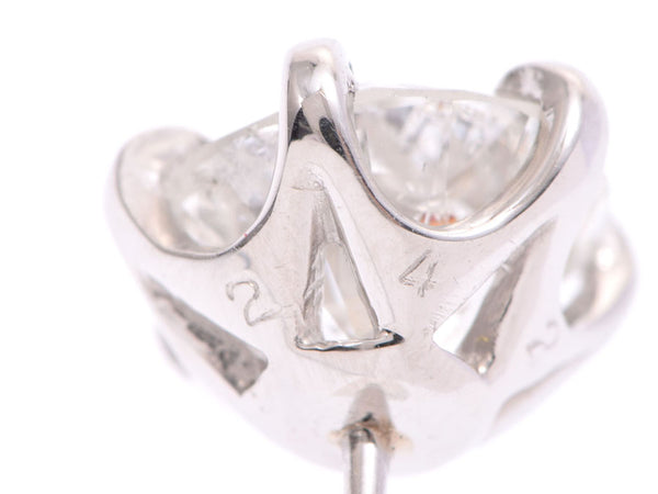 One ear pierce 1 diamond unisex PT900 piercing A rank used Ginzo