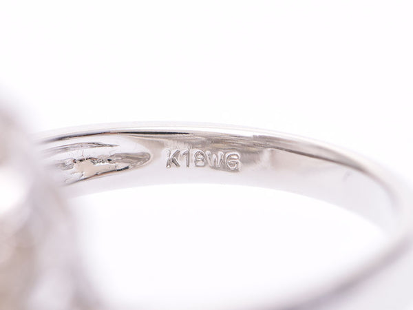 戒指#15女士K18WG钻石2.00ct 7.5g戒指A Rank使用银罐