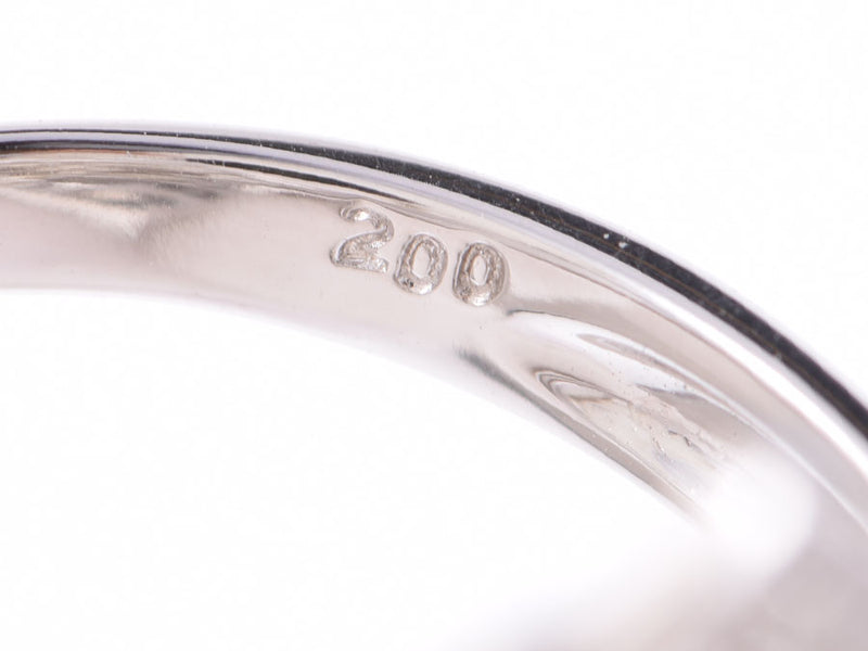 Ring #15 Ladies K18WG Diamond 2.00ct 7.5g Ring A Rank Used Ginzo