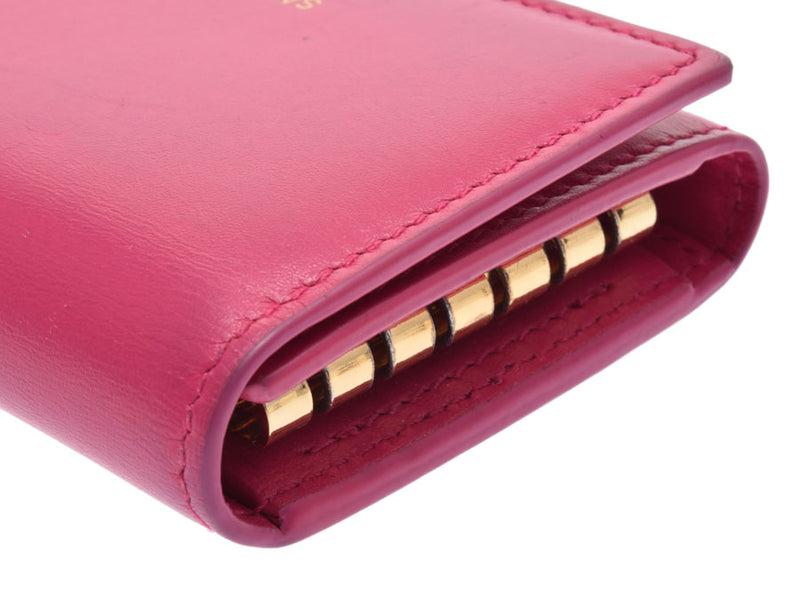 Saint Laurent 6 Series Key Case Pink Women's Calf B Rank SAINT LAURENT Used Ginzo