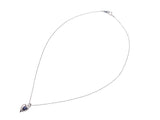 PT900/850 Necklace Iolite Diamond 0.02ct 3.5g A Rank Good Condition Used Ginzo